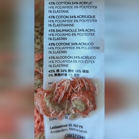 NWOT Anthropologie Pilcro light pink/tan boat neck, rugby style, split side - Picture 14 of 16